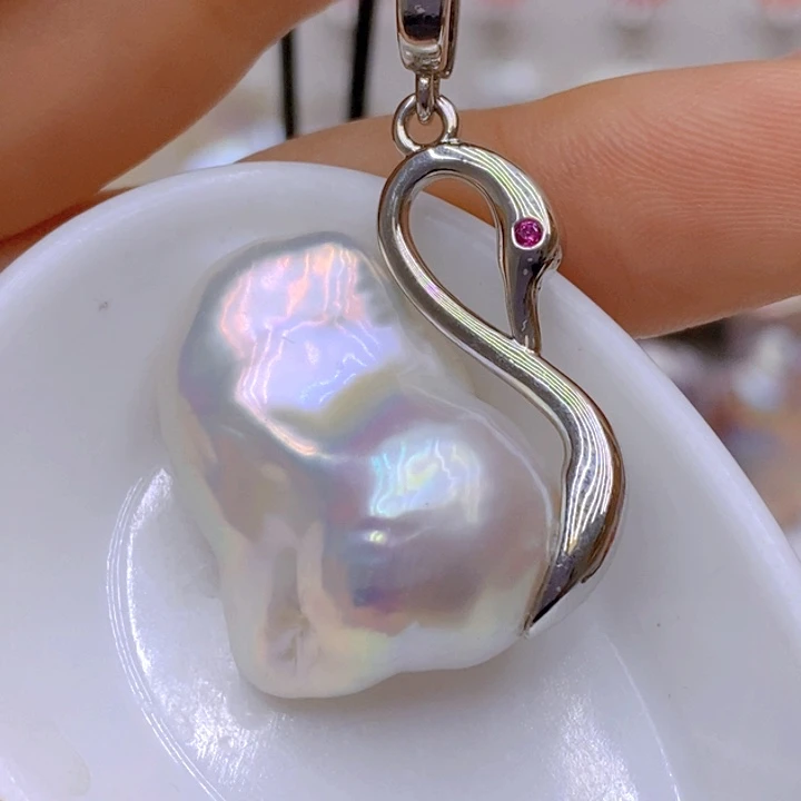 未镶嵌淡水珍珠吊坠(赠链)