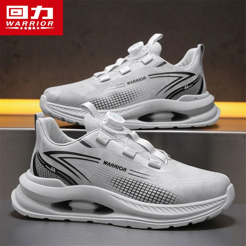 回力男鞋冬季2025新款超轻软底减震运动休闲跑步黑色青少年旋转扣