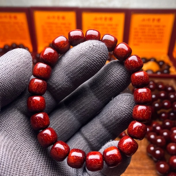 印尼金星紫檀1.0老邢珠老料泥料爆满真金星高油高密