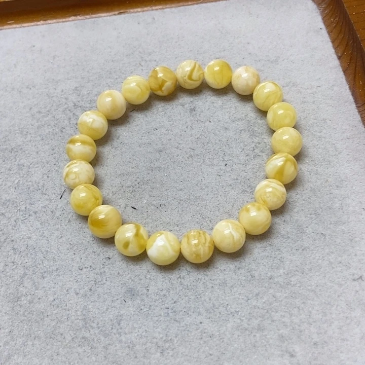 蜜蜡未镶嵌裸石手串