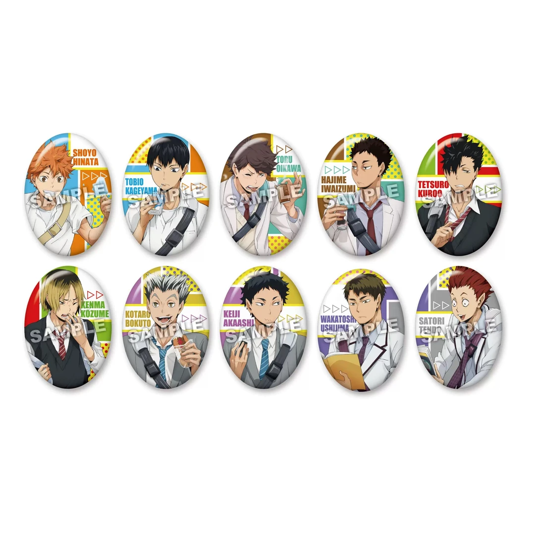 【拆盒】正版日谷 TTA 排球少年 下校 椭圆形吧唧徽章收藏盲盒