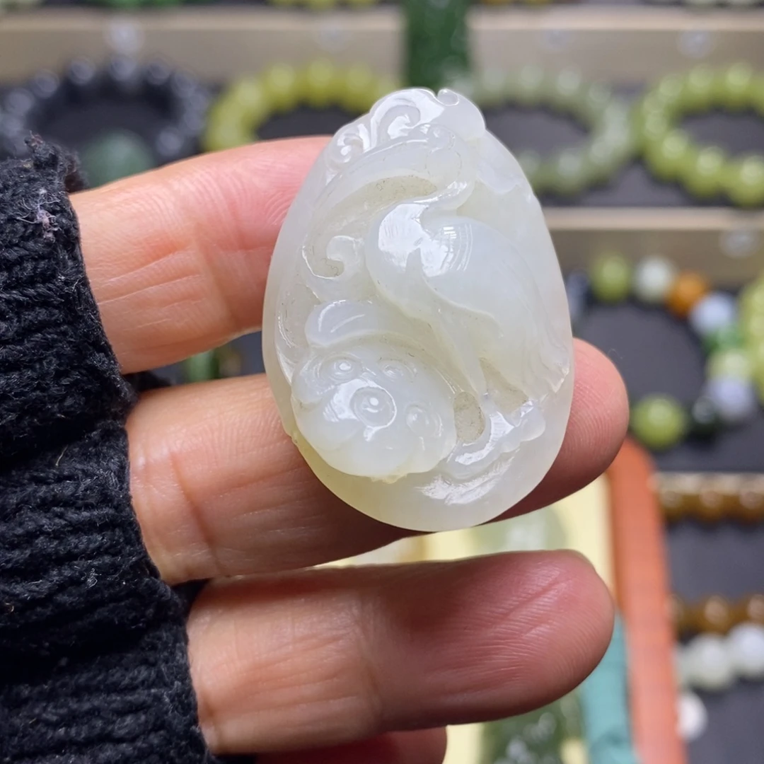 和田玉未镶嵌吊坠(不含链)