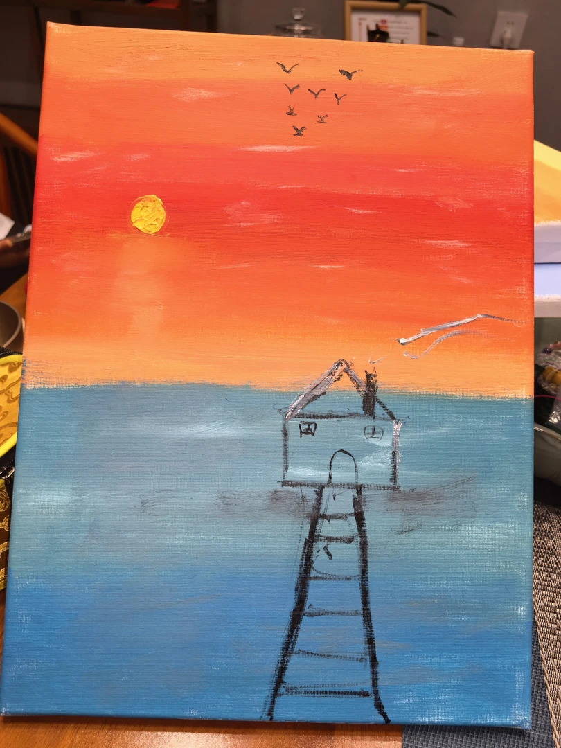 公益油画儿童自创油画
