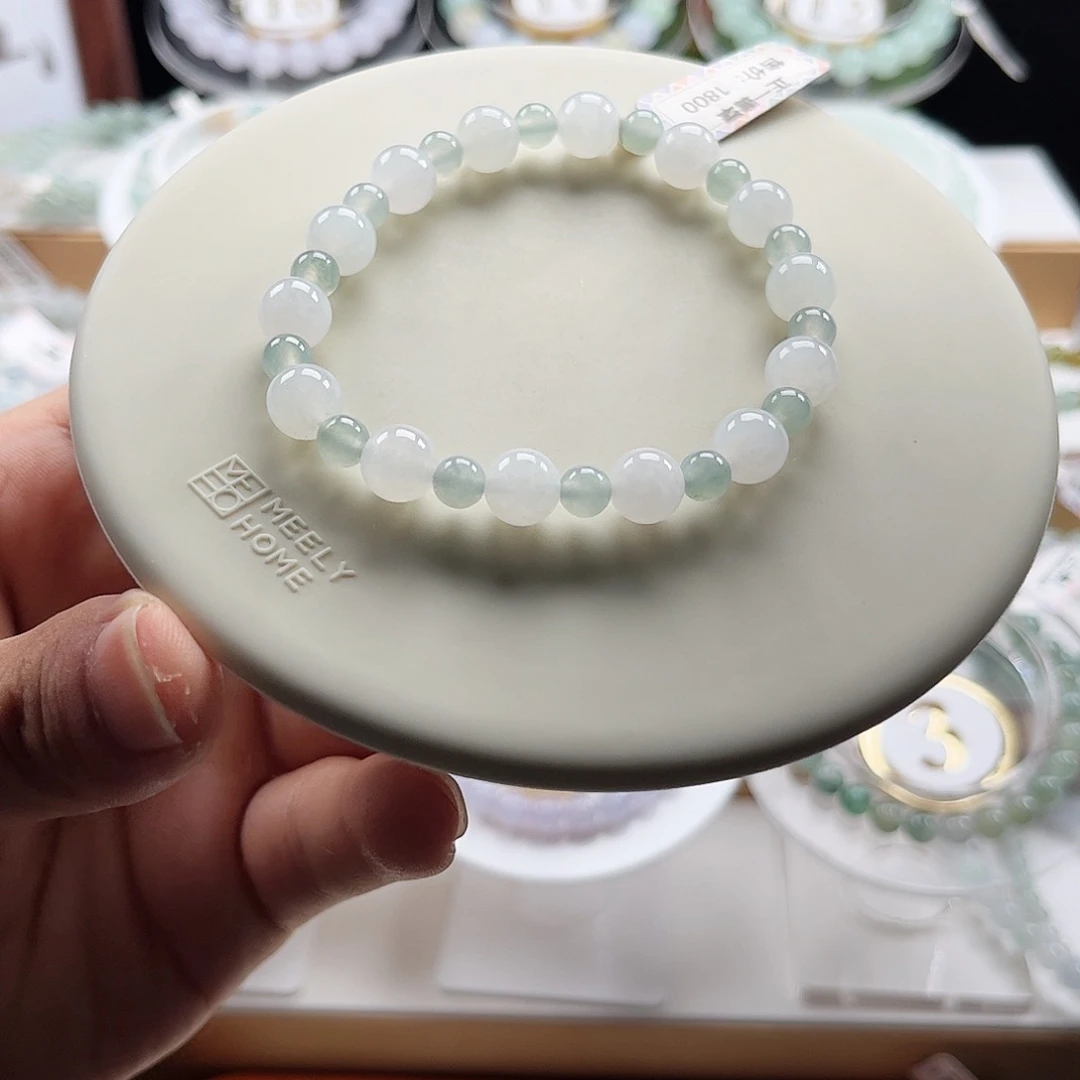 翡翠未镶嵌手链卡8.0，5.4