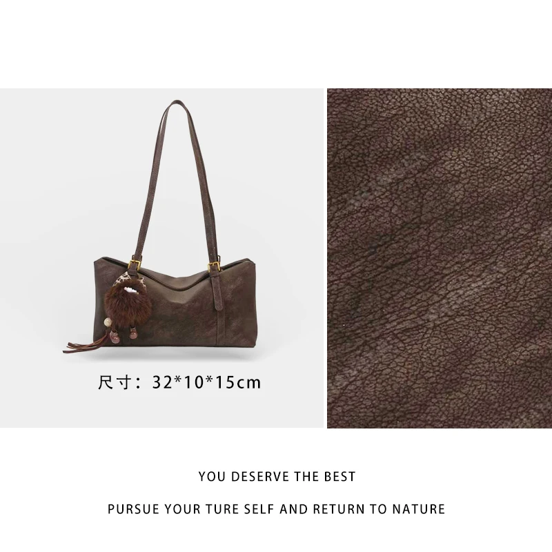 【尚恩CC】SKL-7820-咖啡色-轻奢百搭腋下新款女包