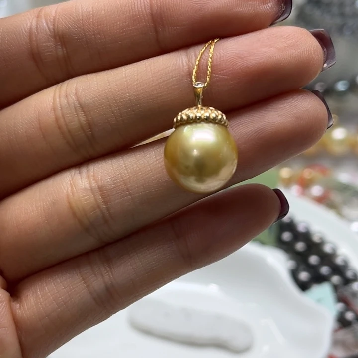 海水珍珠吊坠(不含链)银S925镶嵌