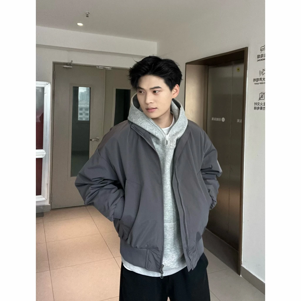 美式立领短款棒球服男潮流休闲百搭cleanfit飞行夹克外套男士男生