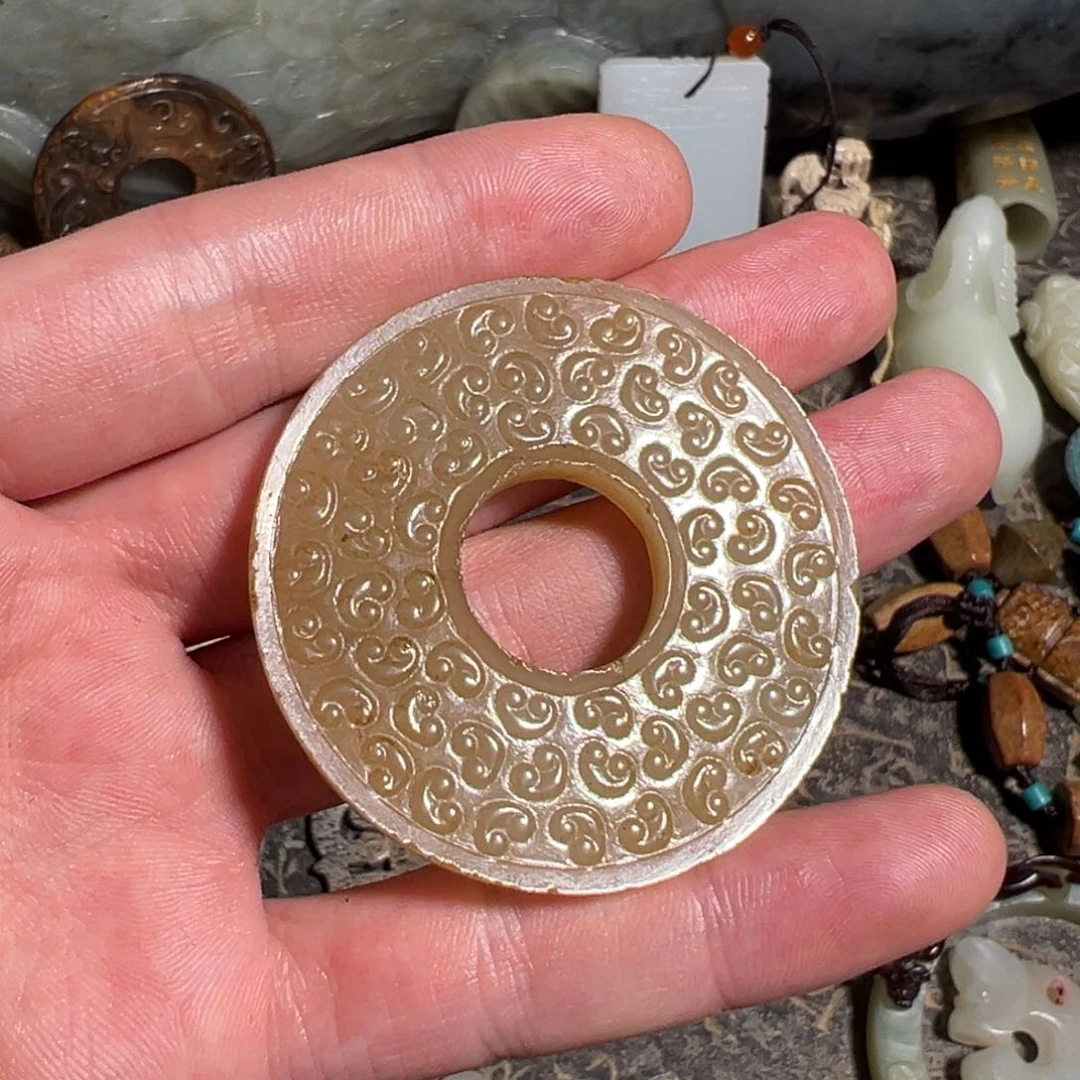 和田玉如图未镶嵌锅**號