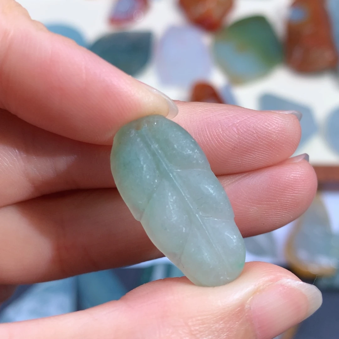定制翡翠未镶嵌天然缅甸翡翠包抛光