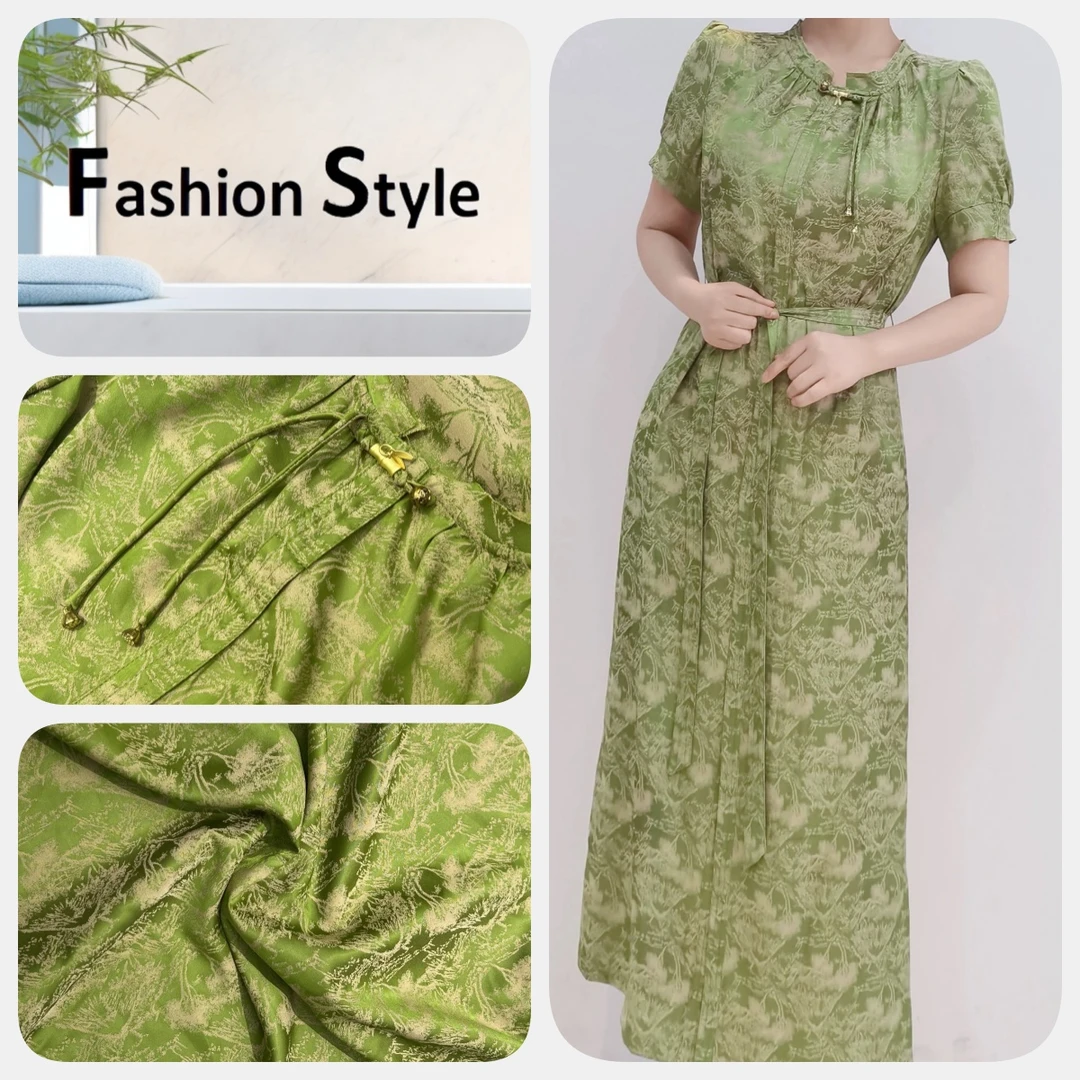 L127新中式法式复古连衣裙优雅连衣裙长款