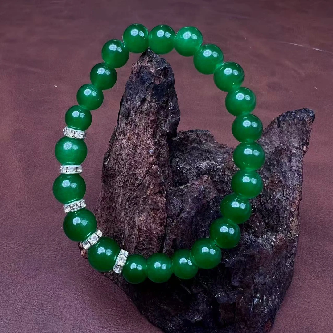 绿色单圈琉璃手串  LQ818