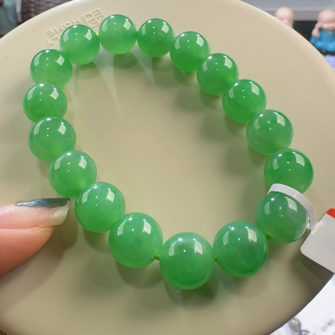翡翠手链未镶嵌冰阳绿手串卡11.6-11 超级强推！高货大漏