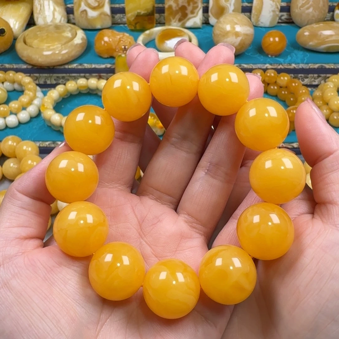 琥珀未镶嵌手链同料