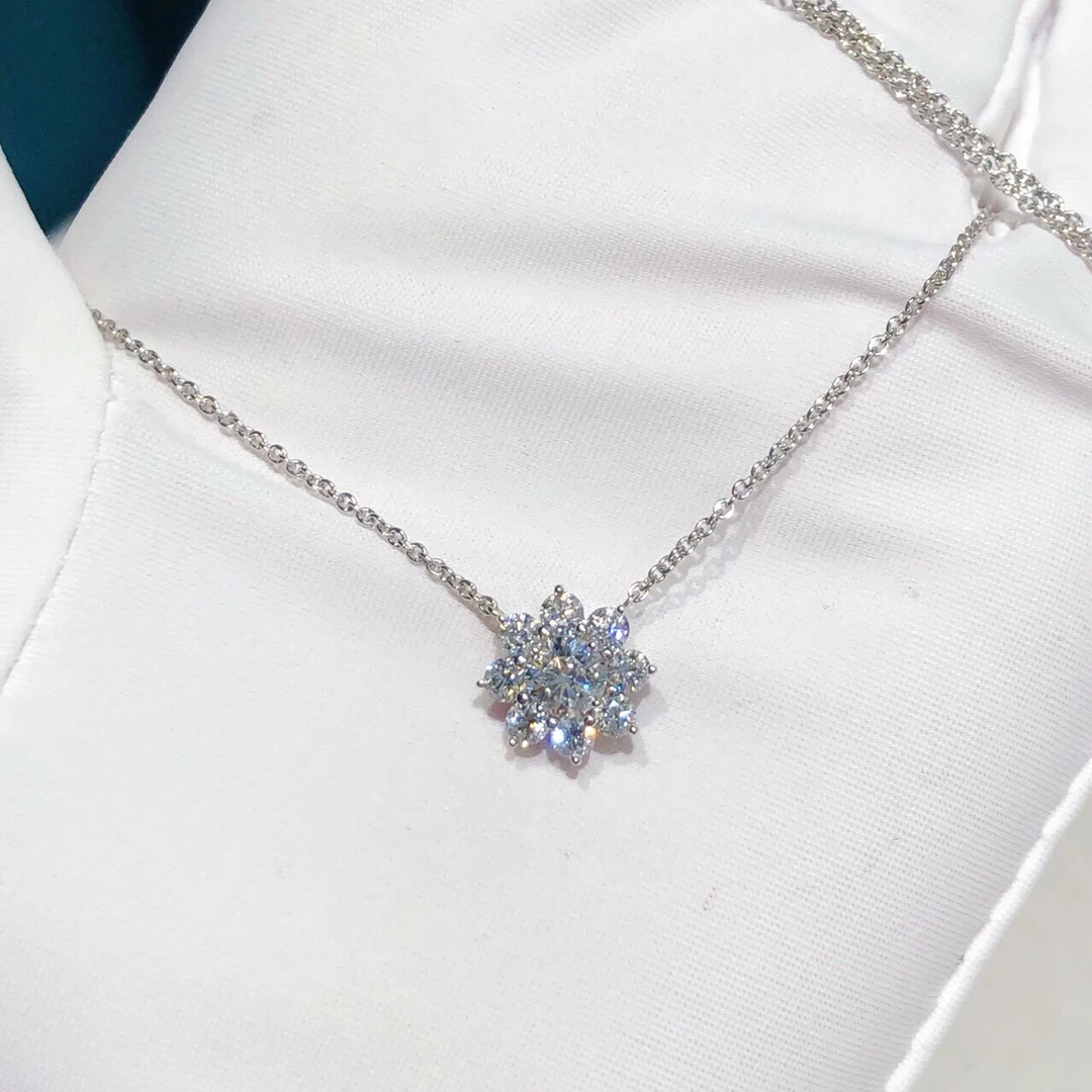 未使用 Harry Winston/海瑞温斯顿 HW太阳花pt950铂金钻石项链