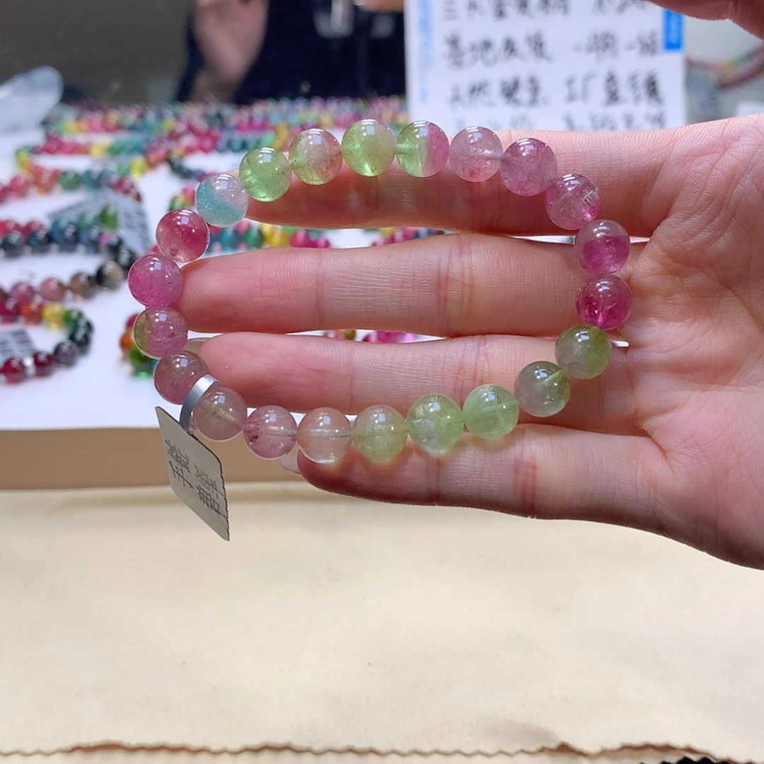 【闪购商品】手链18K金镶嵌碧玺碧玺