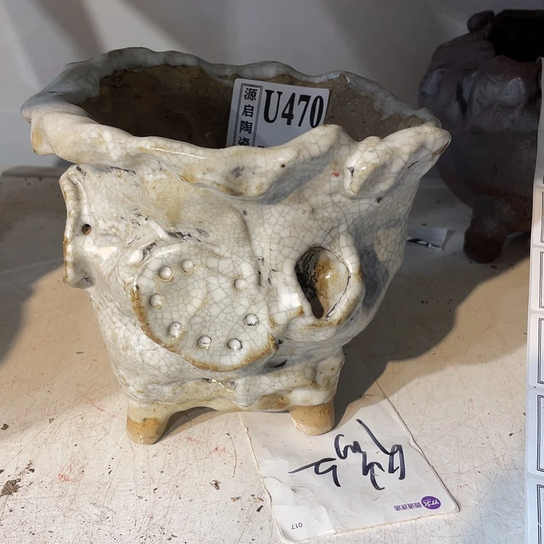 紫砂花盆景德镇陶瓷花盆470