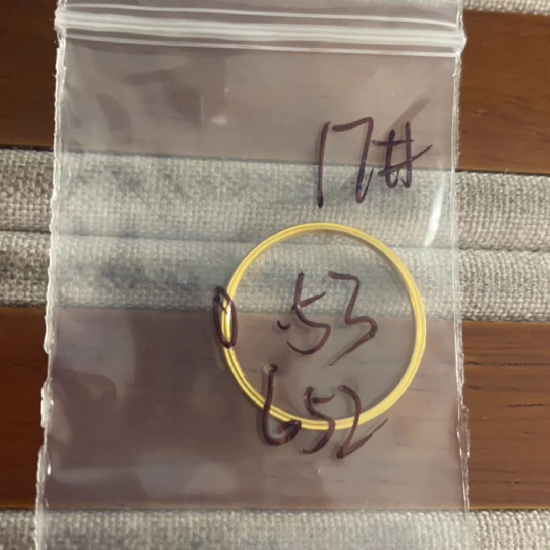 克重0.53 17号 米卡戒指 足金999