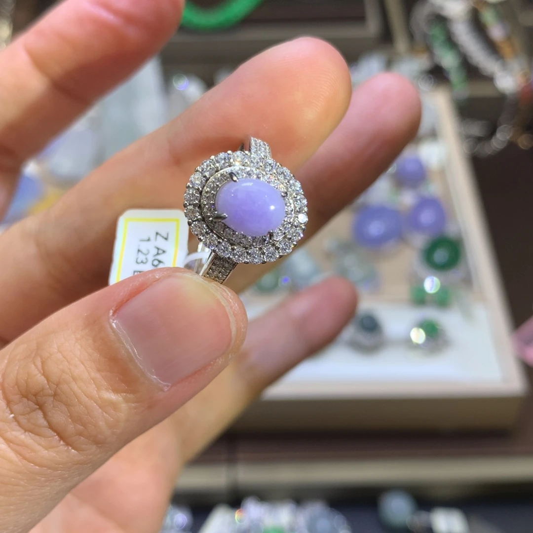 翡翠颈饰银S925镶嵌翡翠吊坠
