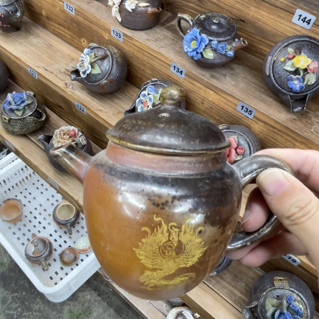 龙****柴烧茶壶柴烧茶壶瑕