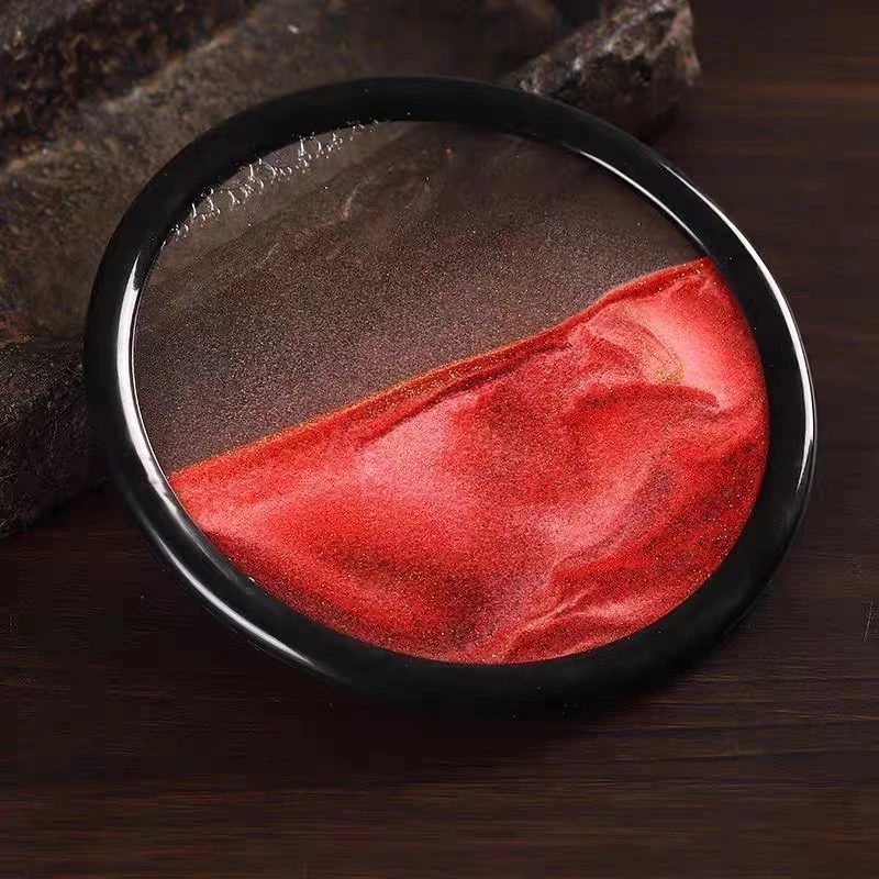 含辰砂工艺品·朱砂画意境感流沙摆件