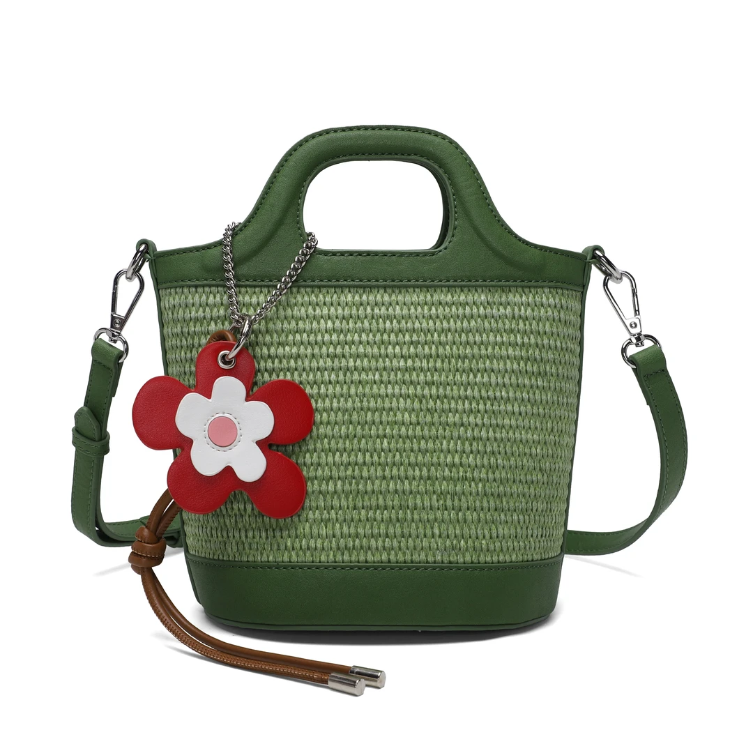 BV&BP· 原创设计新款单肩防刮斜挎包女包草编包手机包