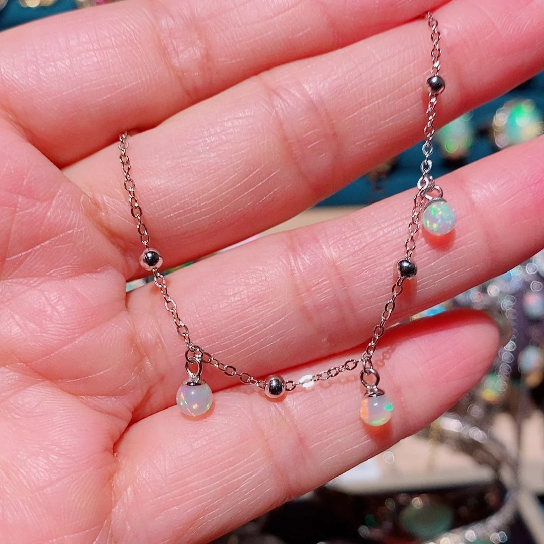 欧泊银S925镶嵌手链