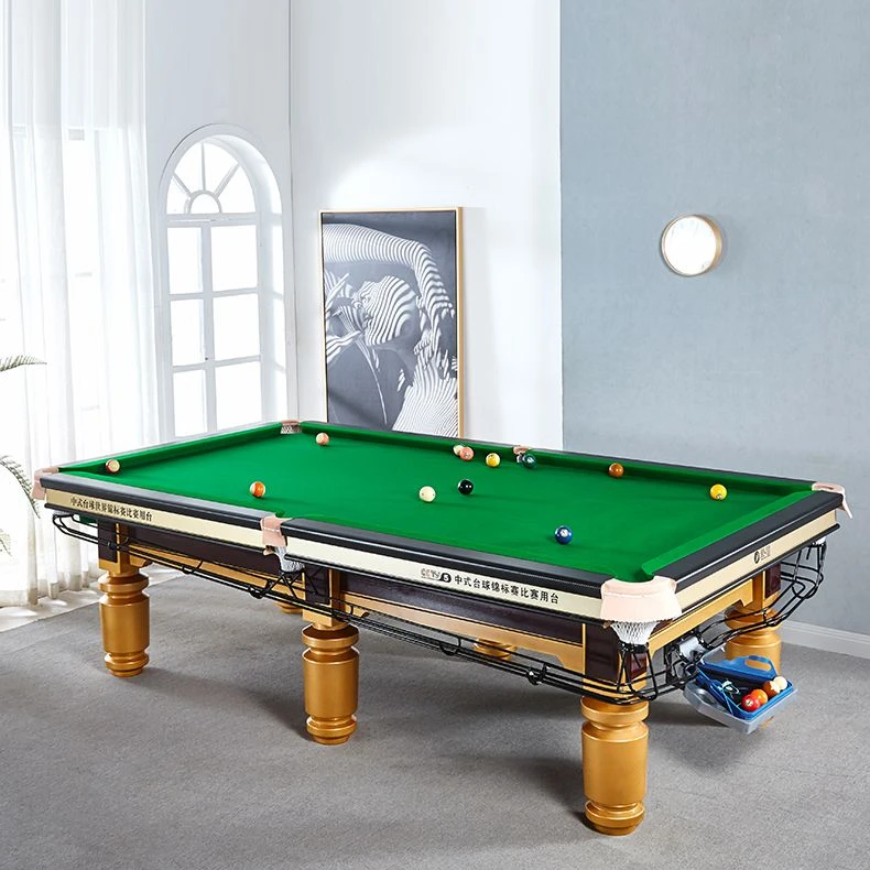2025新款台球桌中式标准台球案桌球钢库青石家用比赛俱乐部台球厅