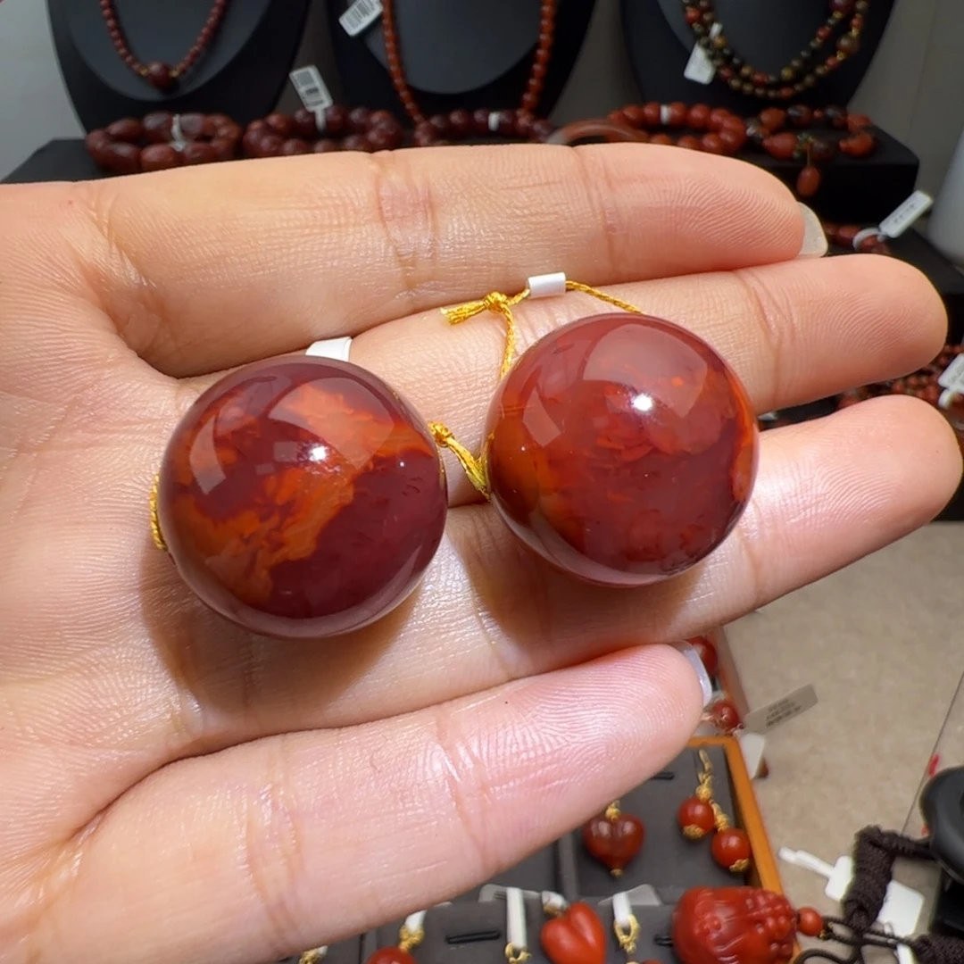 南红玛瑙未镶嵌（牛血火焰单珠20+多样性发一）