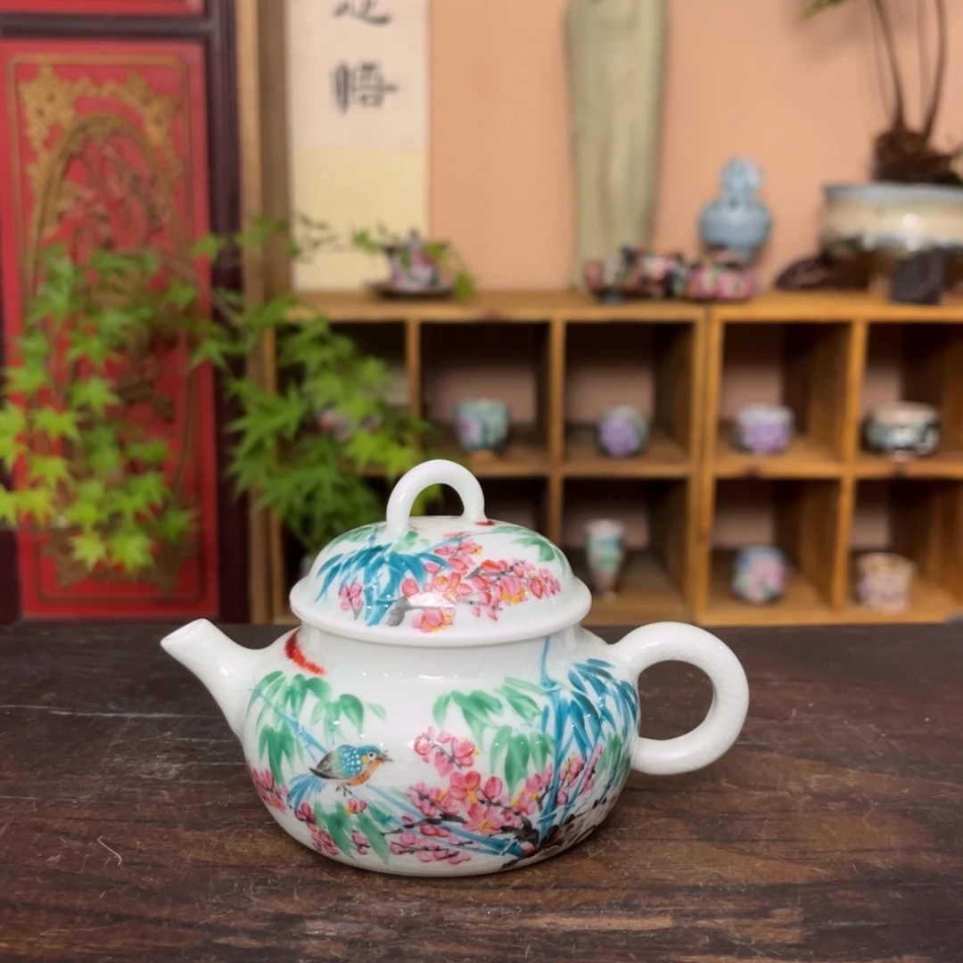 柴烧纯手工手绘陶瓷