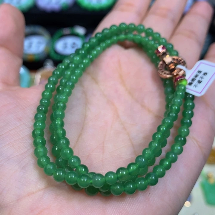 童***咪翡翠未镶嵌手链翡翠