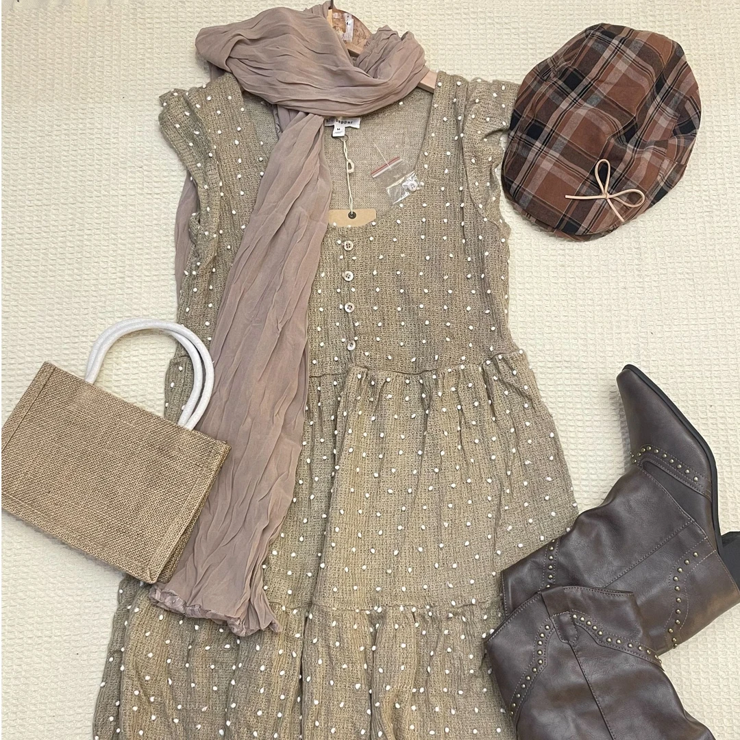 备注编码全新日单/品牌森系昭和风Y2K辣妹吊带连衣裙