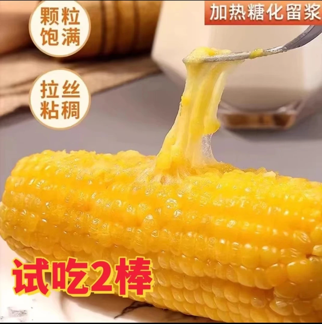 【10➕4】2024年头茬黄糯玉米微甜软糯香粘真空锁鲜整箱14支7-7.5斤