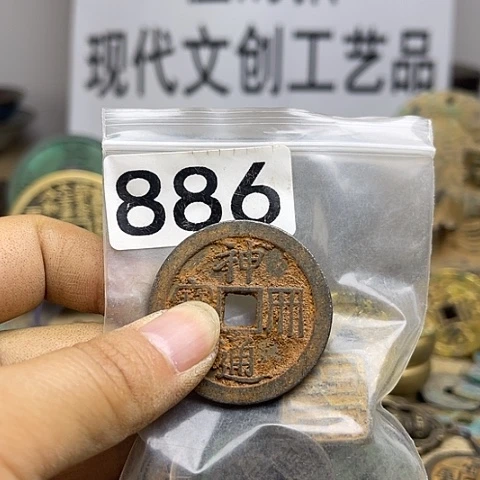 铜挑*者现代文创工艺品现代花钱