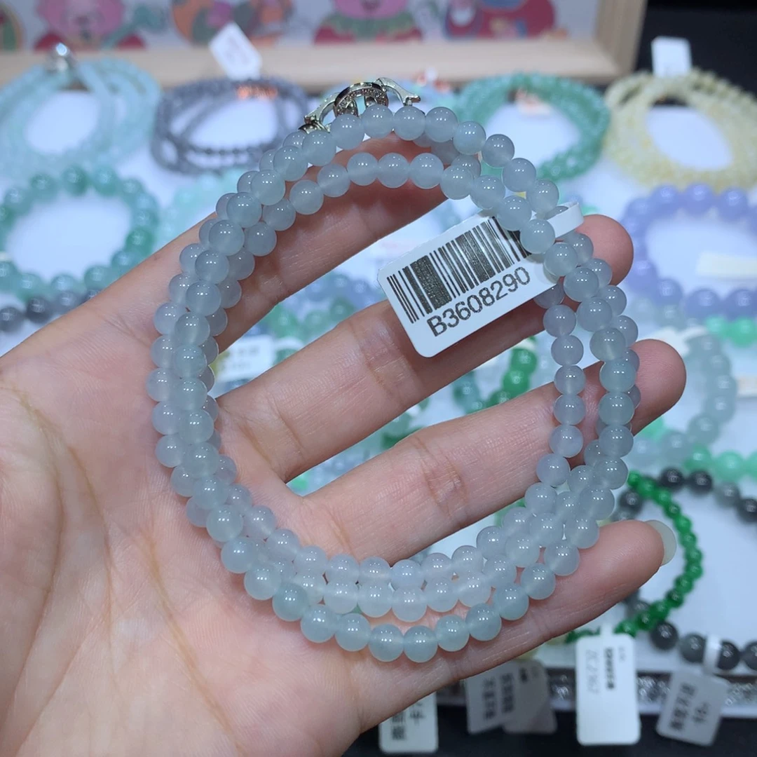 翡翠未镶嵌手链天然