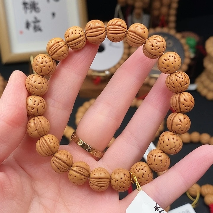 手串桃核小蹦豆边尺11抛光尺寸误差0.5mm之间