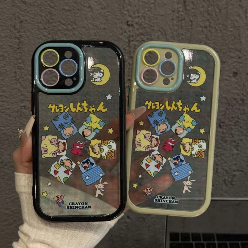 奶油壳适用苹果16手机壳iPhone15华为睡觉小新五人帮mate个性小米