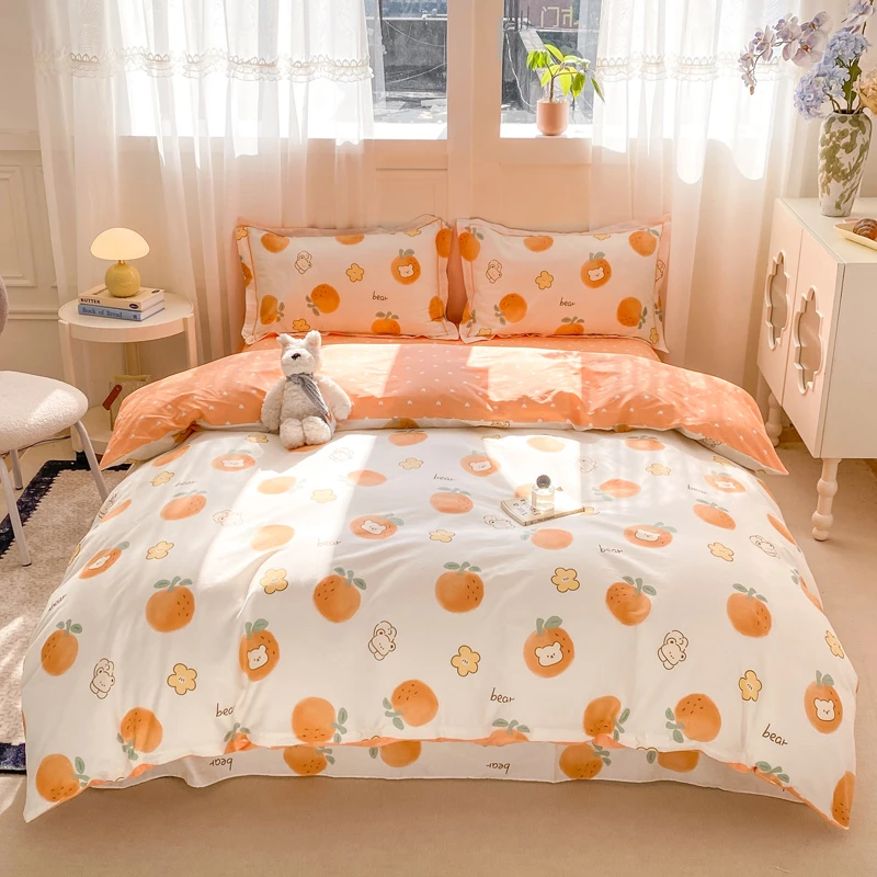 【100%全棉纯棉 】四件套四季款床单被套三件套-枕套随机裁剪