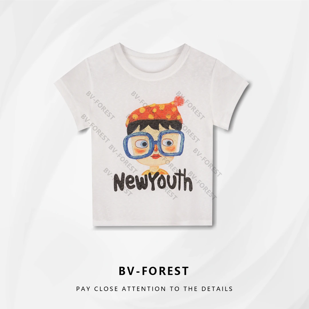 BV-FOREST“邻家妹妹”夏季薄款天丝冰感减龄百搭显瘦短T恤BV-T0324