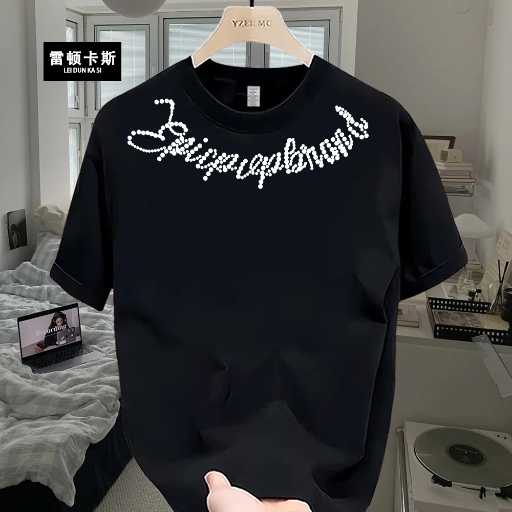 雷顿卡斯美式痞帅重磅纯棉短袖T恤青年男女款夏季ins潮牌圆领上衣