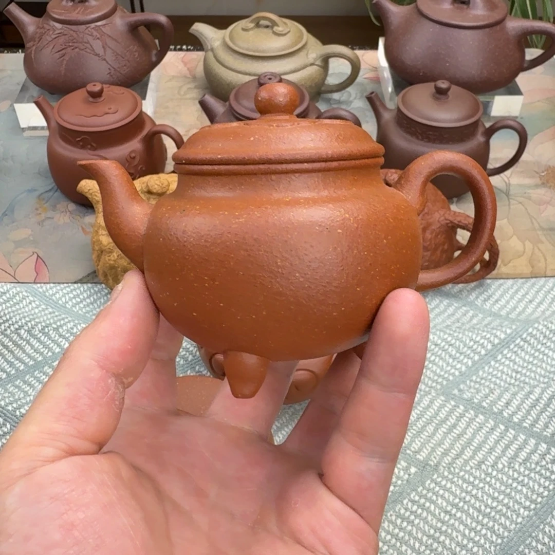 茶壶紫砂瑕疵 大彬如意 150cc 红降坡