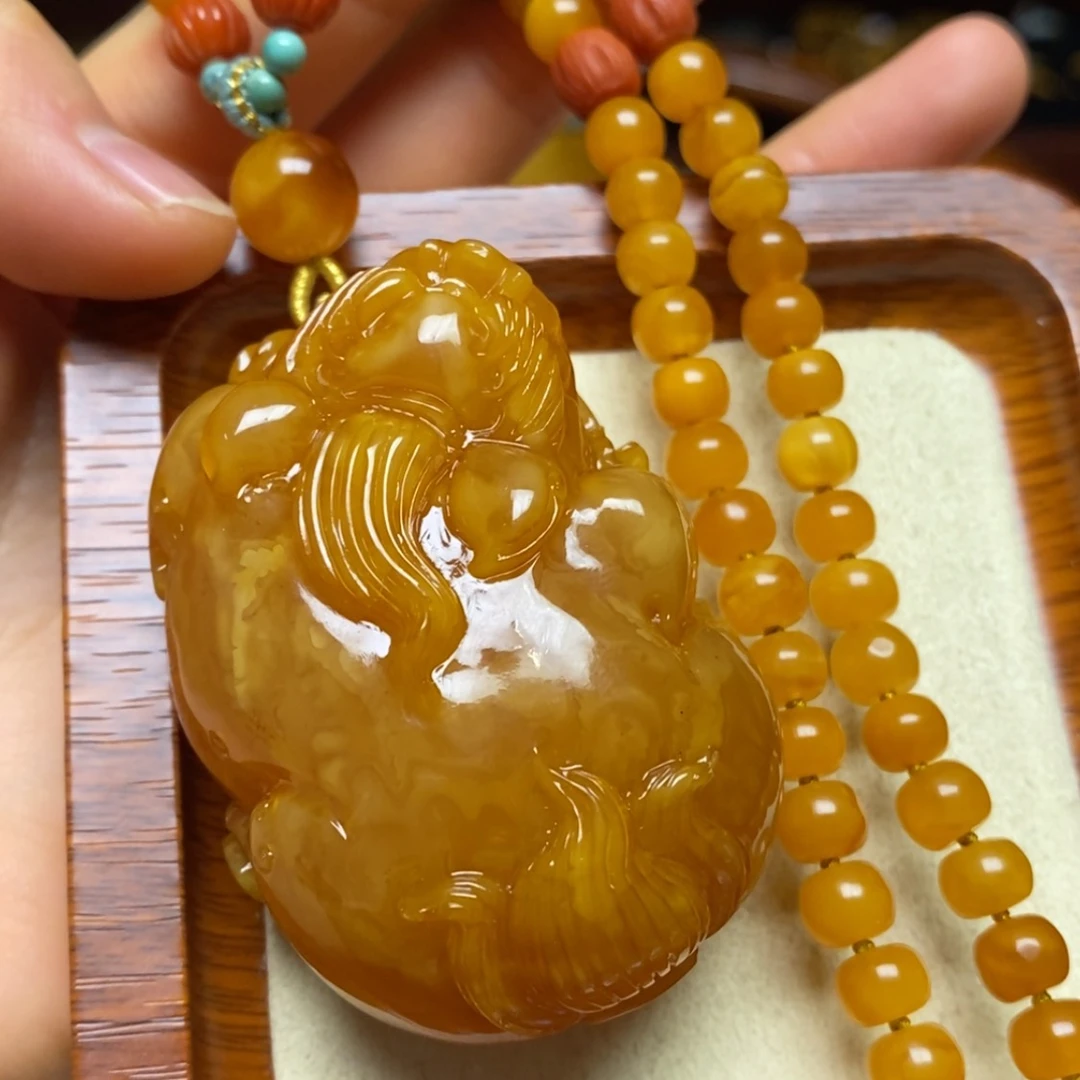 【闪购商品】蜜蜡颈饰未镶嵌项链