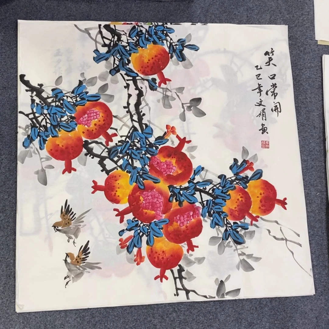 国画尺寸68✖️68斗方手绘