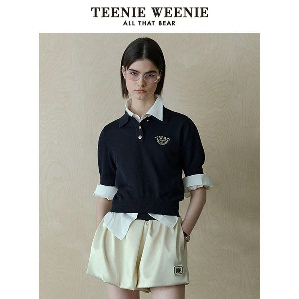 【商场同款新品】TeenieWeenie小熊毛衣25Polo领针织衫TTKW251205W