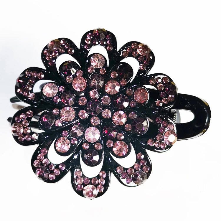 中号夹子头饰发夹燕尾后脑勺盘发头发抓夹发卡马尾横夹三齿鸭嘴夹