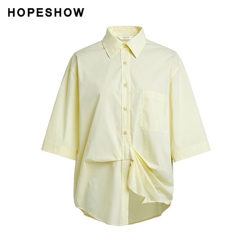 【大叔专享】红袖压褶单排扣翻领一手长衬衫89424170317