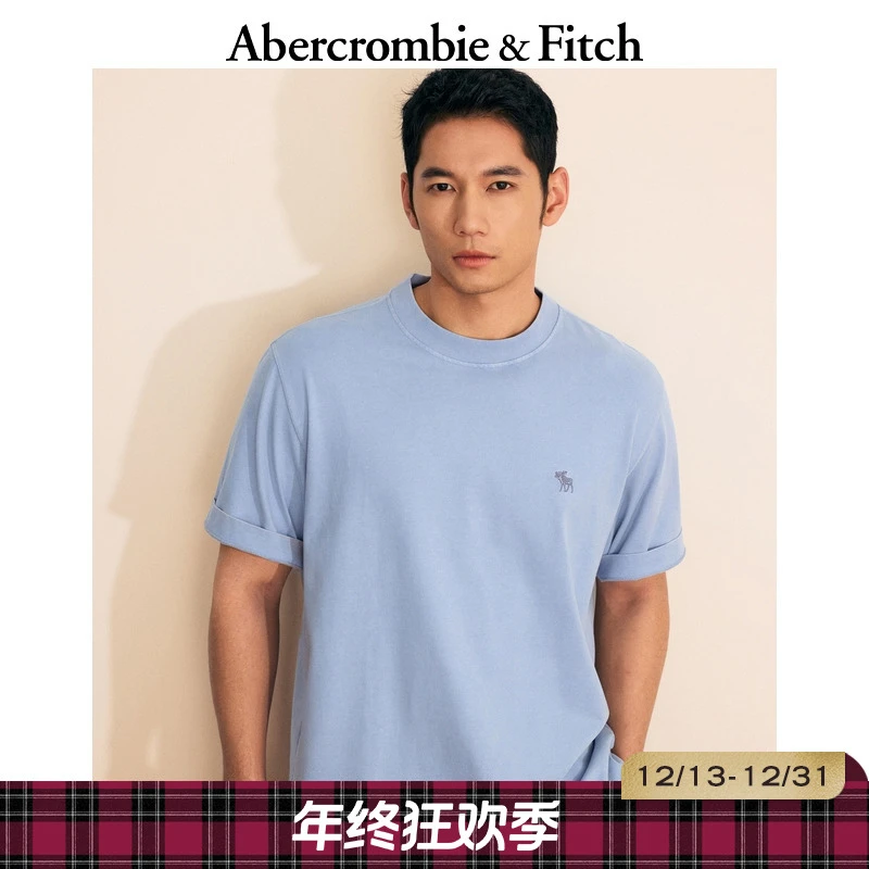 【重磅圆领】AF经典小麋鹿图案男装25夏季棉质短袖T恤124-5181