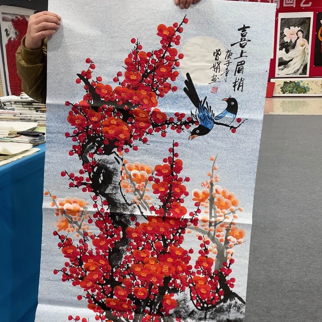 国画今天上午国画作品展示