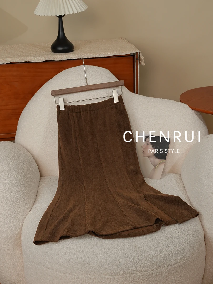 2025新款高腰显瘦气质中长款休闲半身裙子女士1107