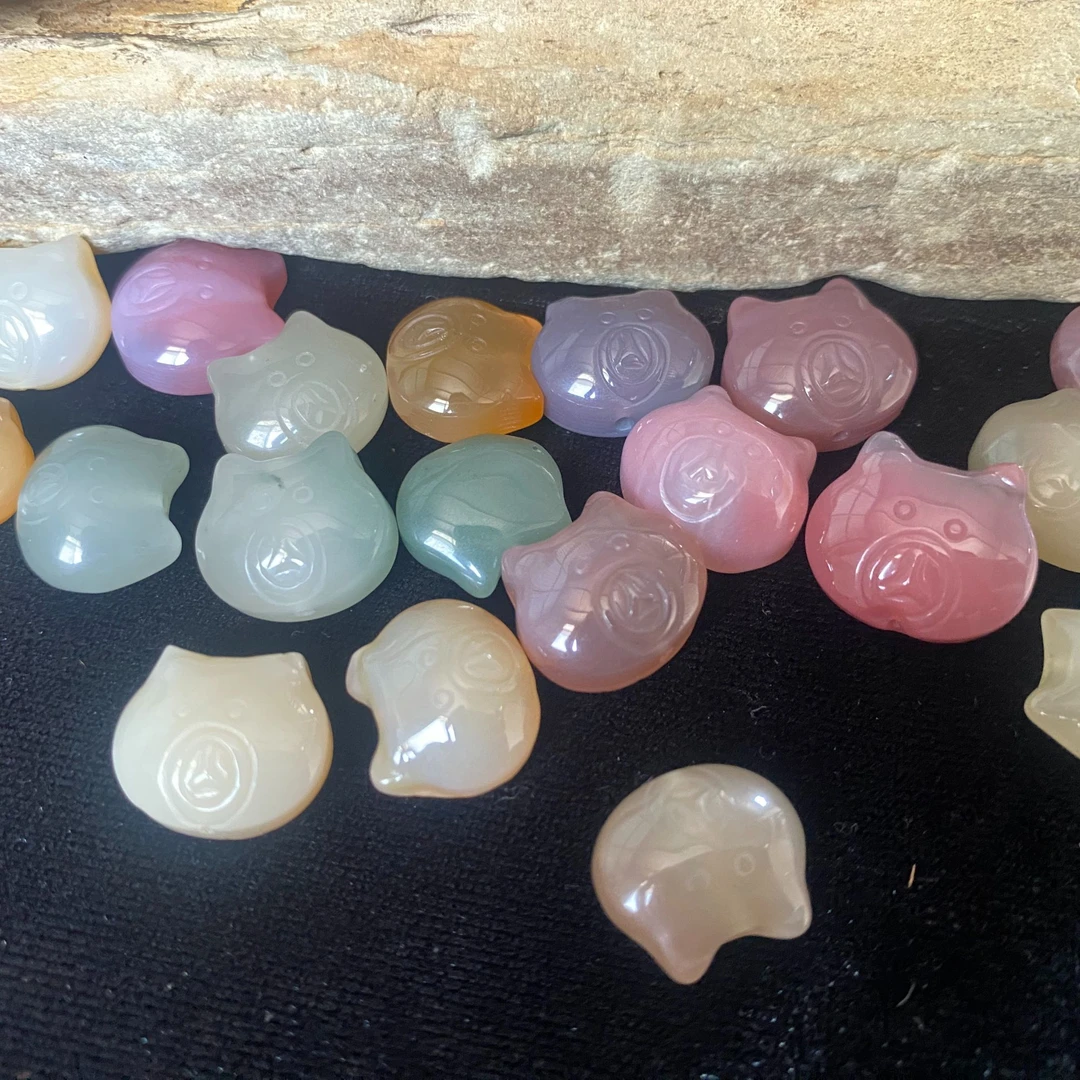 原矿无优化南红 金钱猪猪雕刻吊坠配饰多样性发一颗可爱手工