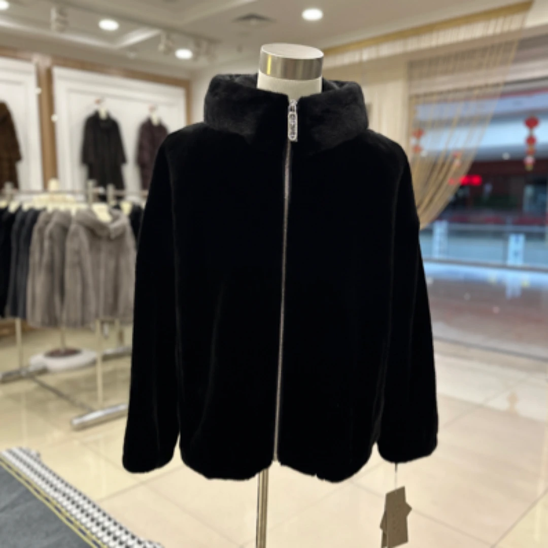 男士户外防风帽款冬季貂皮外套488款